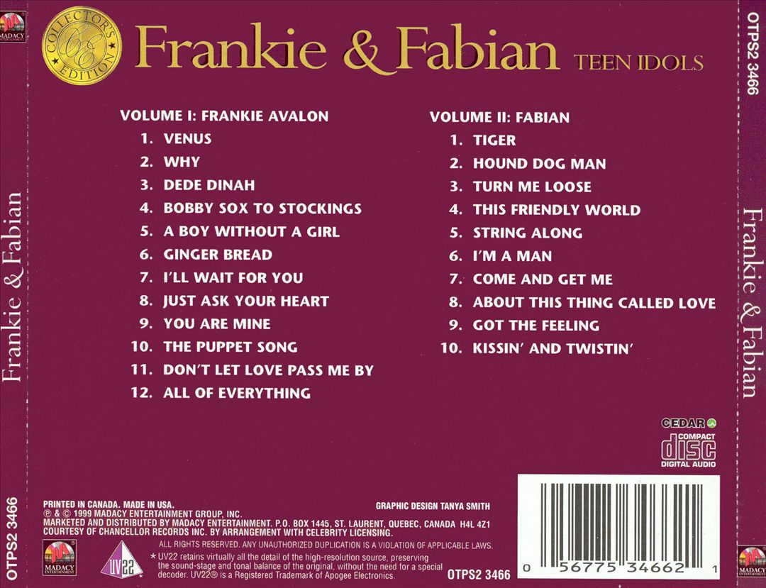 Collector's Edition: Frankie & Fabian - Teen Idols cover art