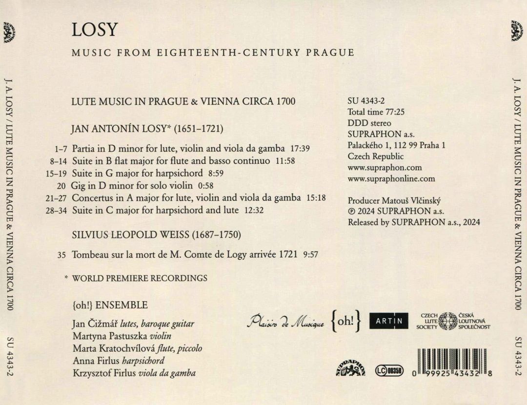 Music from Eighteenth-Centry Prague: Losy cover art