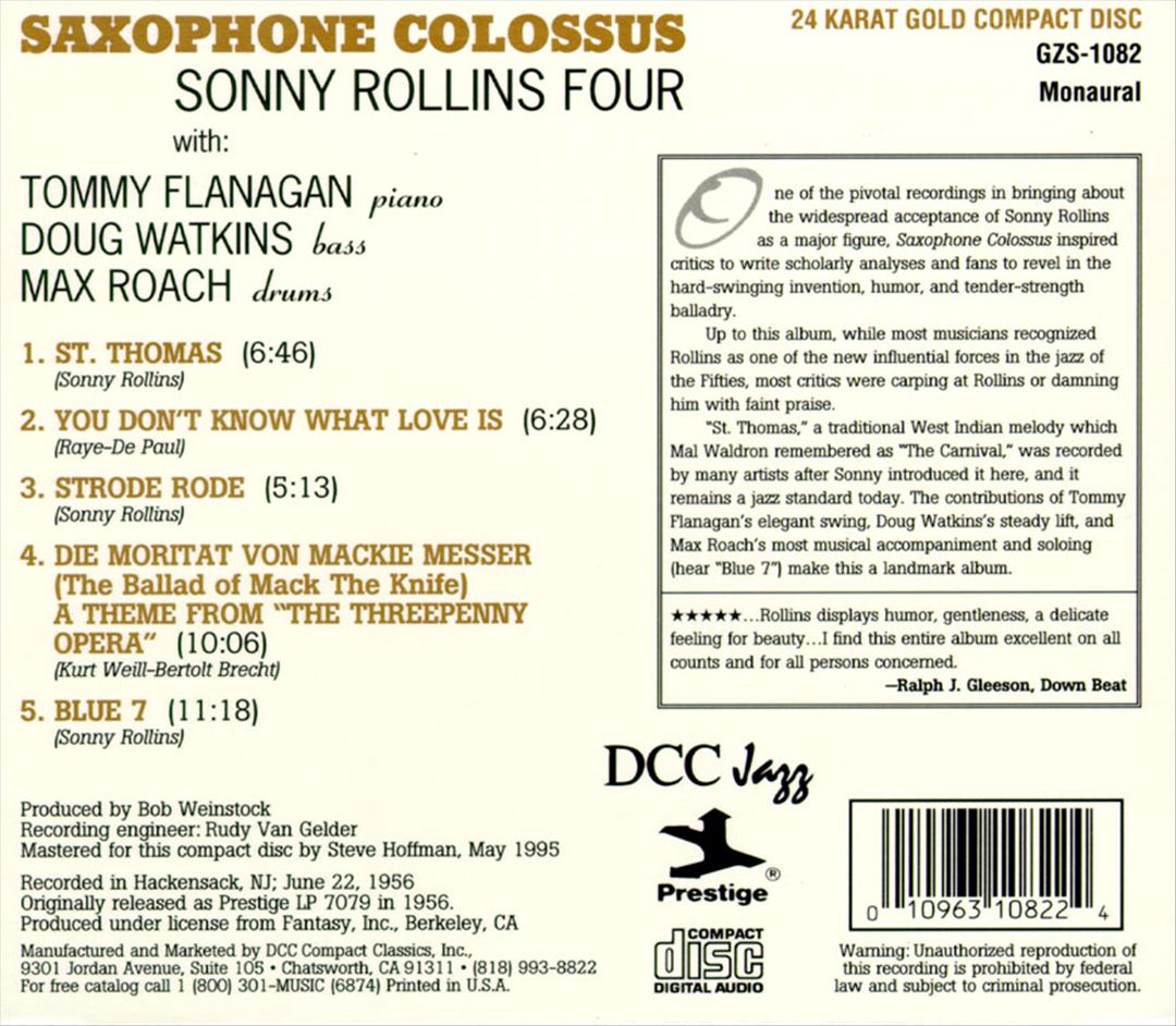 Saxophone Colossus cover art