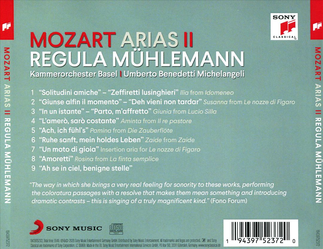 Mozart Arias II cover art