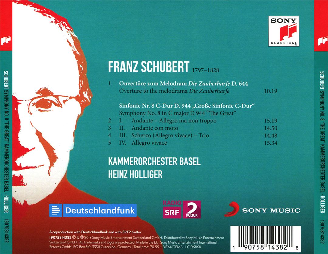 Schubert: Symphony No. 8 in C "The Great" cover art