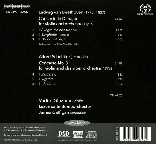 Violin Concertos: Beethoven, Schnittke No. 3 cover art