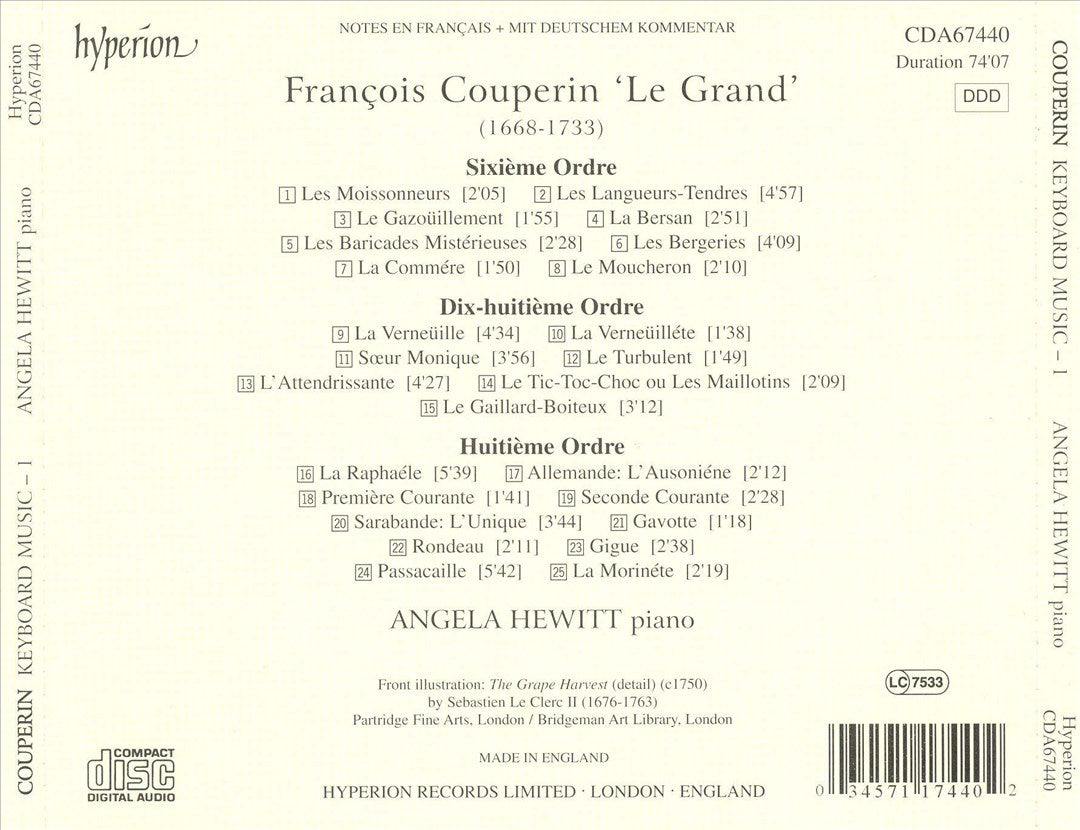 François Couperin: Keyboard Music, Vol. 1 cover art