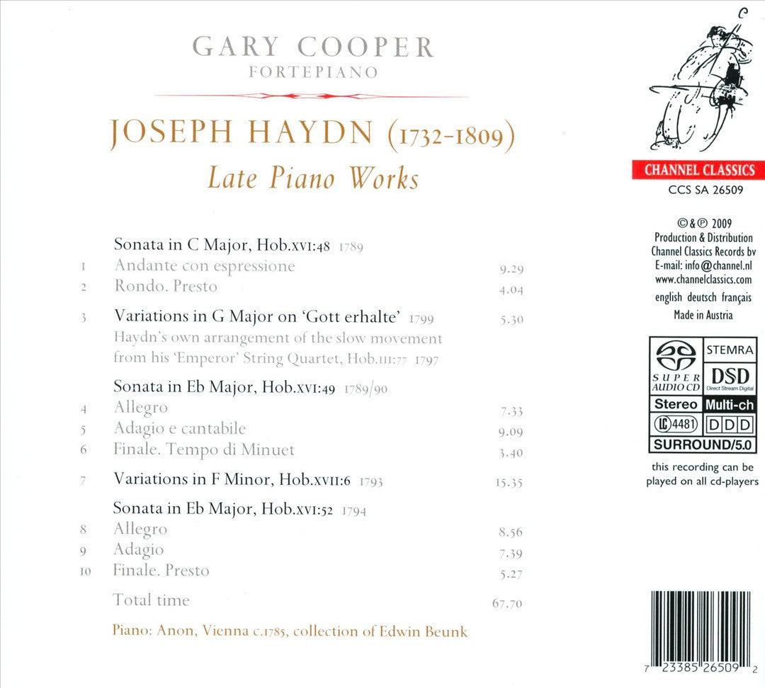 Haydn: Late Piano Works cover art
