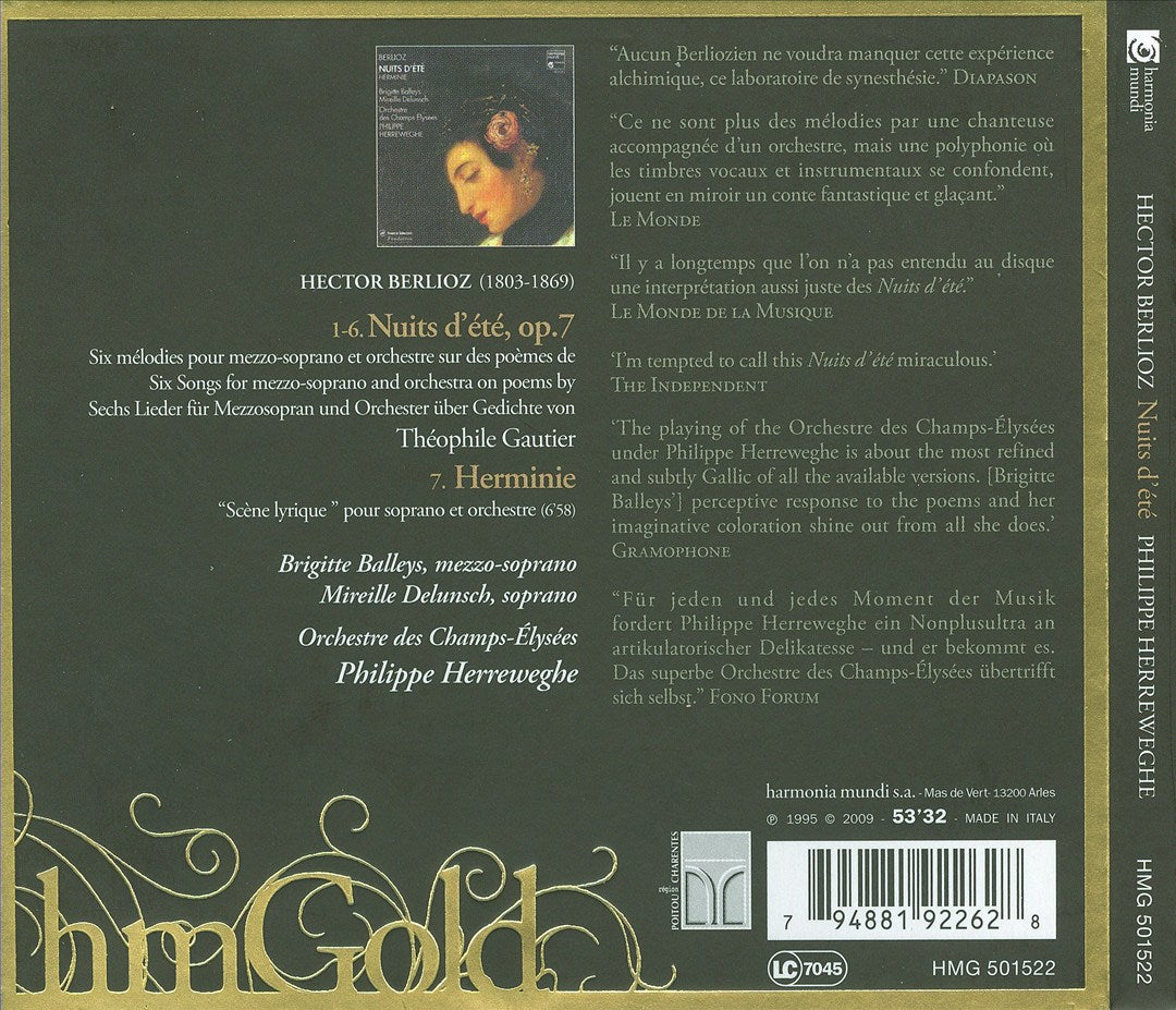 Berlioz: Nuits d'été; Herminie cover art