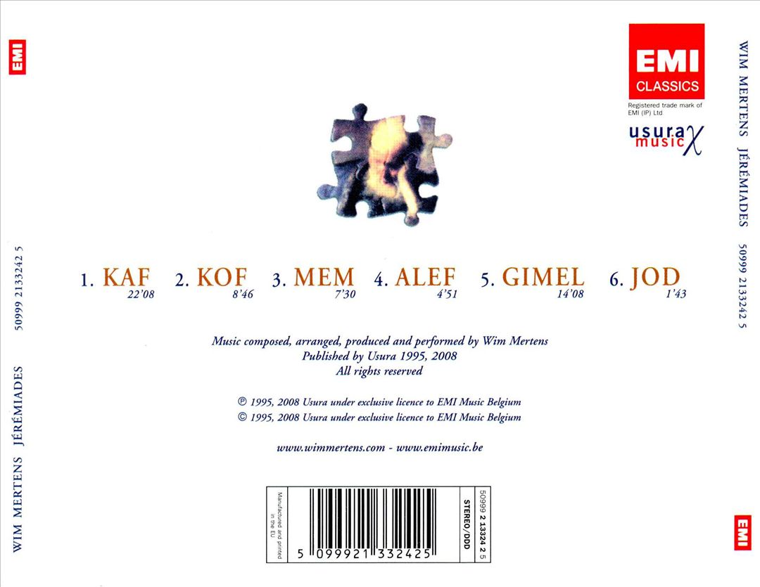 Jérémiades cover art