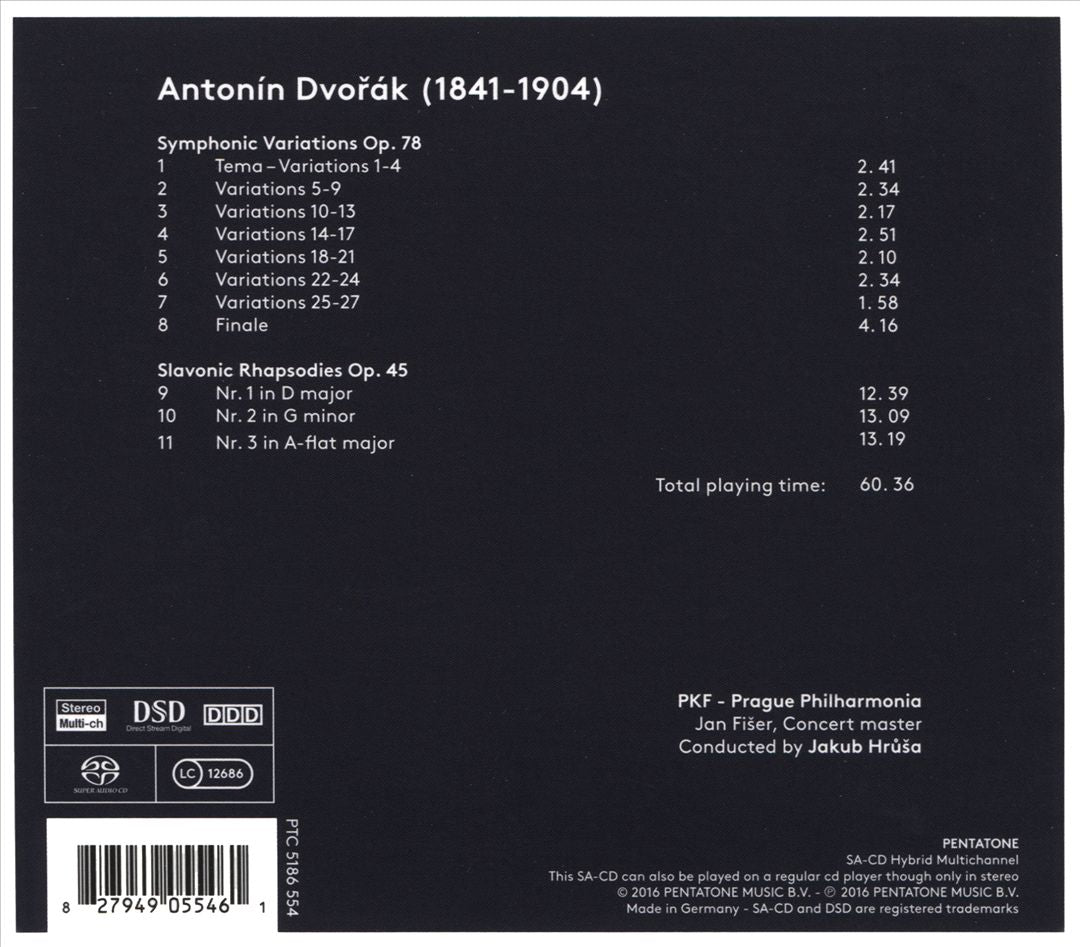 Dvorák: Symphonic Variations; Slavonic Rhapsodies cover art