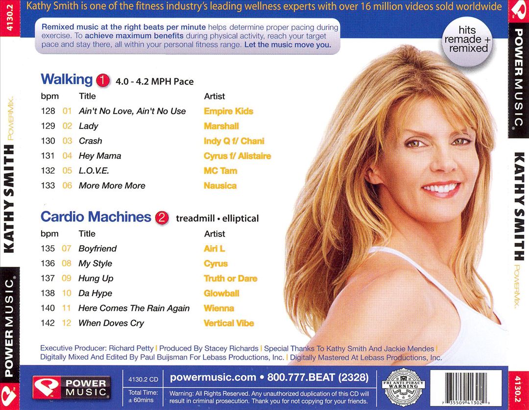 Kathy Smith Powermix Lean Walk Workout Music cover art