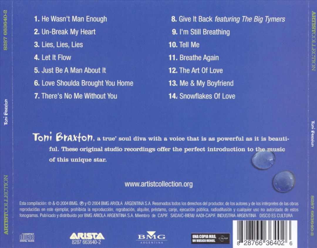Artist Collection: Toni Braxton cover art