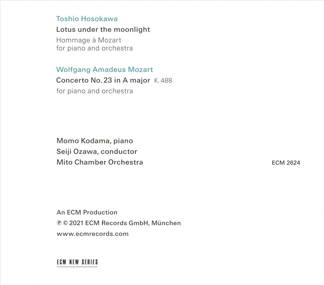 Hosokawa, Mozart cover art