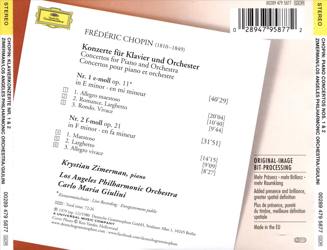 Frédéric Chopin: Klavierkonzerte Nos. 1 & 2 cover art