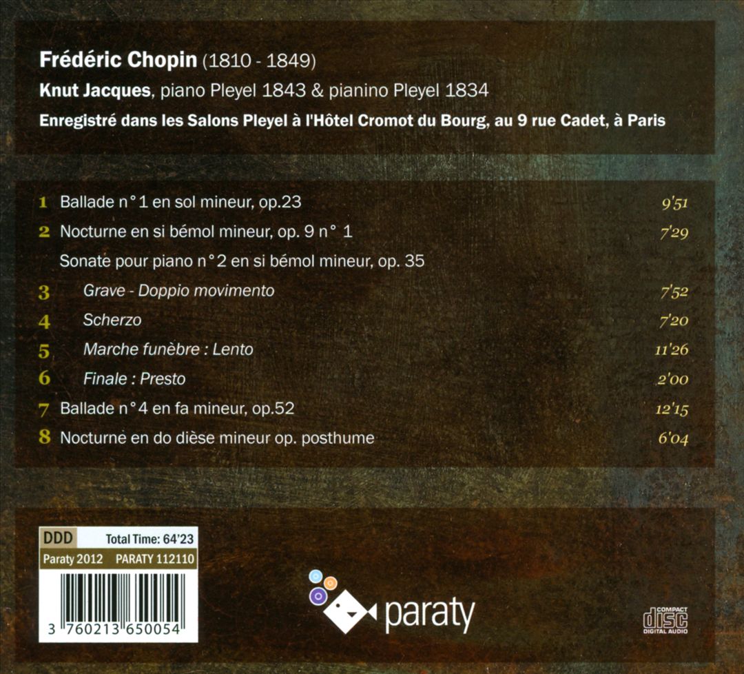Chopin: Piano Pleyel 1843 & Pianino Pleyel 1834 cover art