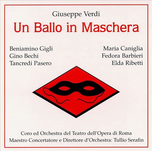 Verdi: Un ballo in maschera cover art