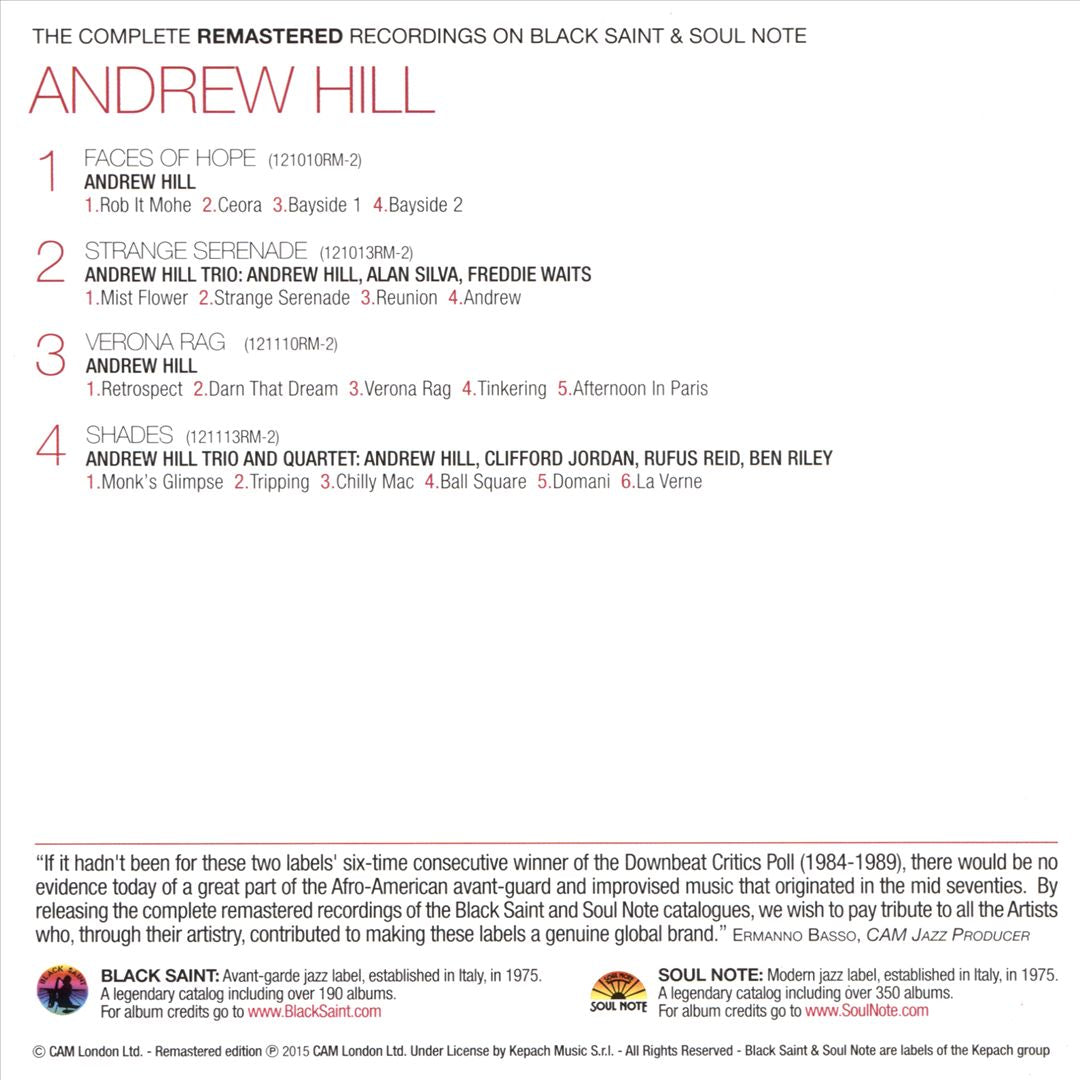 Andrew Hill: The Complete Remastered Recordings on Black Saint & Soul Note cover art