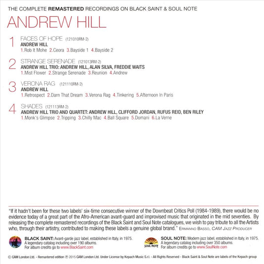 Andrew Hill: The Complete Remastered Recordings on Black Saint & Soul Note cover art