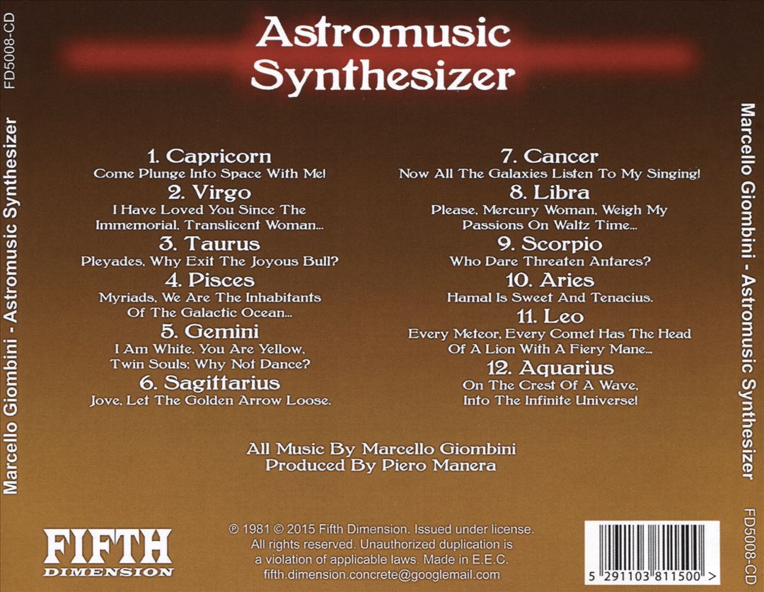 Astromusic Synthesizer cover art