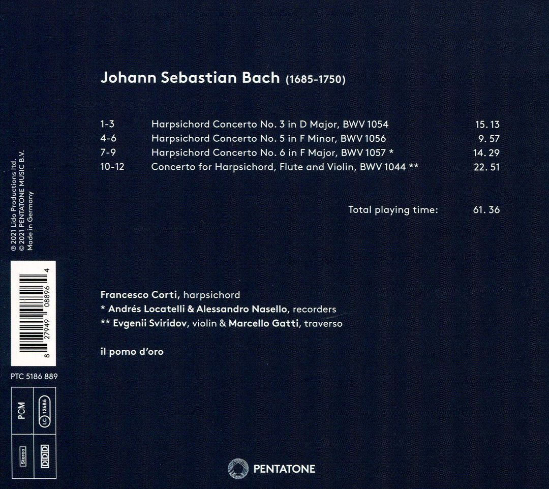 Bach: Harpsichord Concertos II cover art