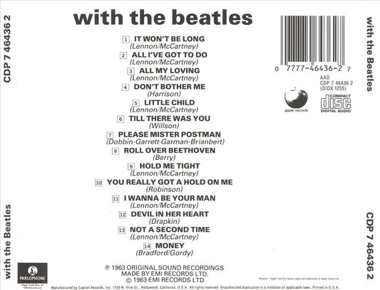 With the Beatles cover art