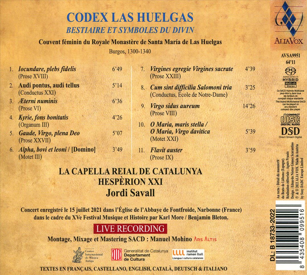 Codex Las Huelgas: Bestiaire et Symboles du Divin, 1300-1340 cover art