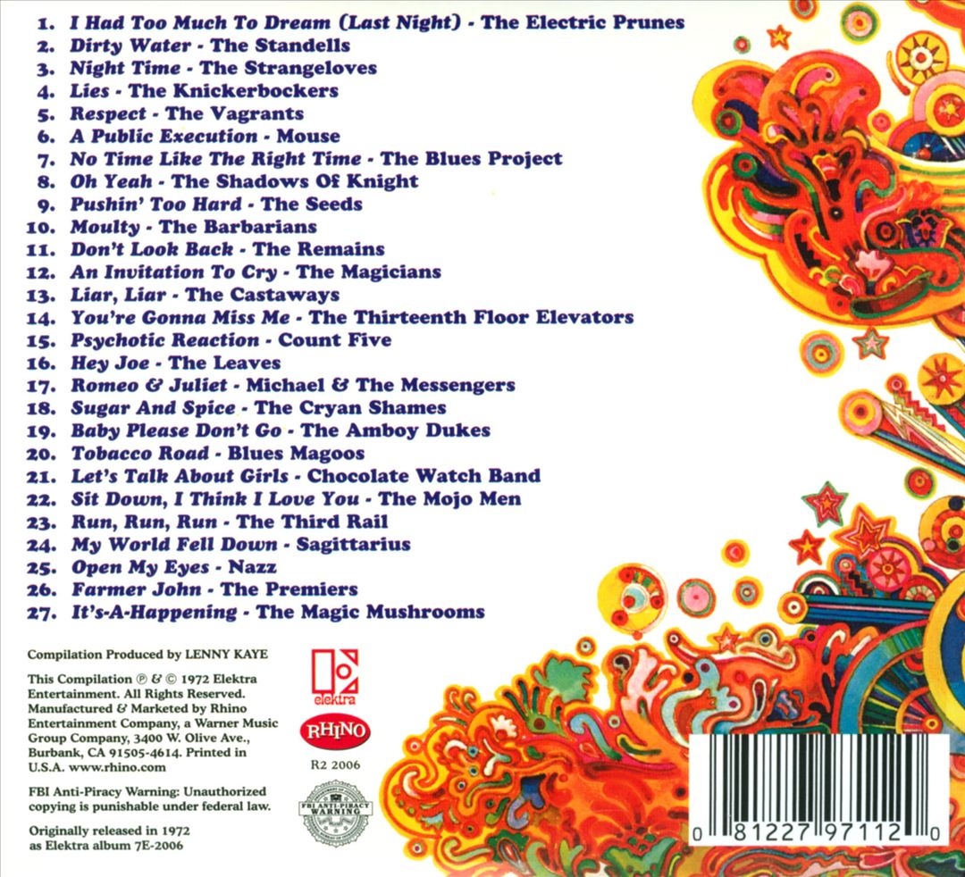 Nuggets: Original Artyfacts from the First Psychedelic Era 1965-1968 cover art