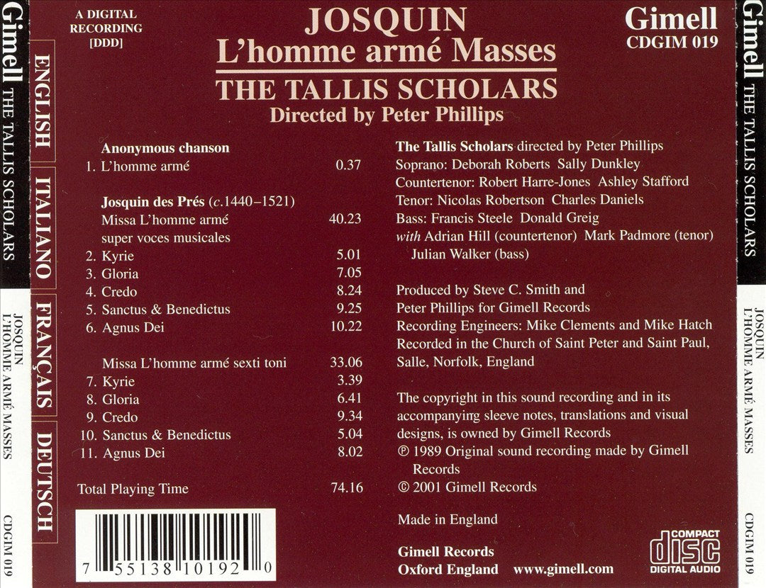 Josquin: L'homme armé Masses cover art