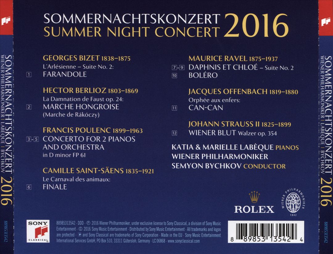 Sommernachtskonzert 2016 / Summer Night Concert 2016 cover art