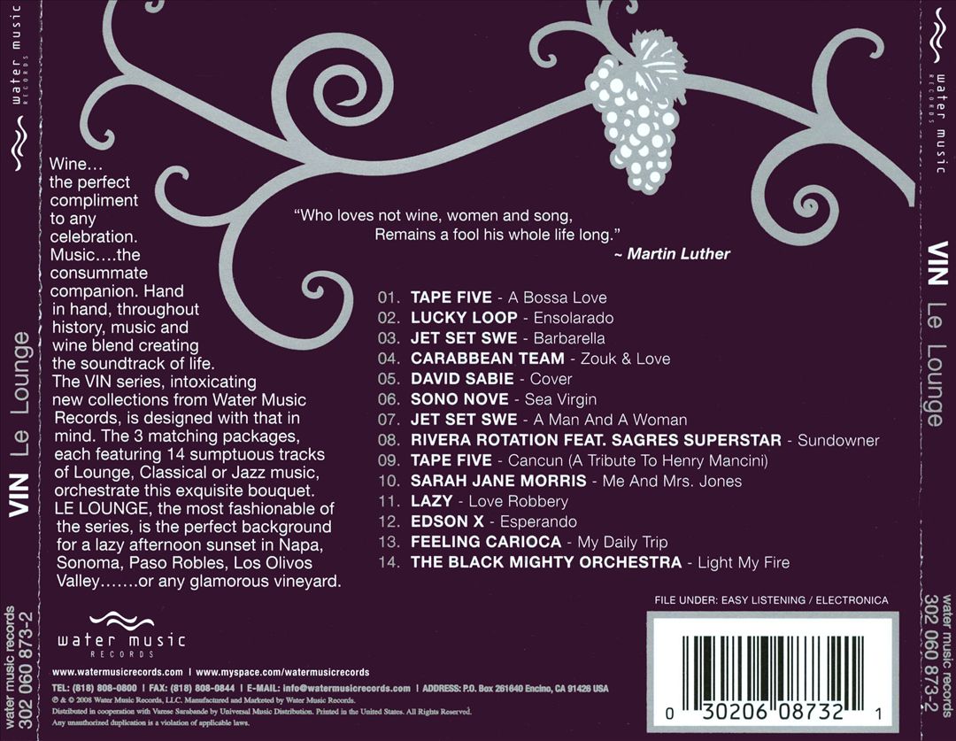 Vin: Le Lounge cover art