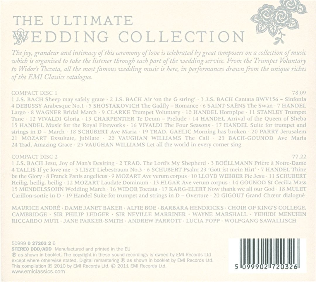 Ultimate Wedding Collection [EMI Classics] cover art