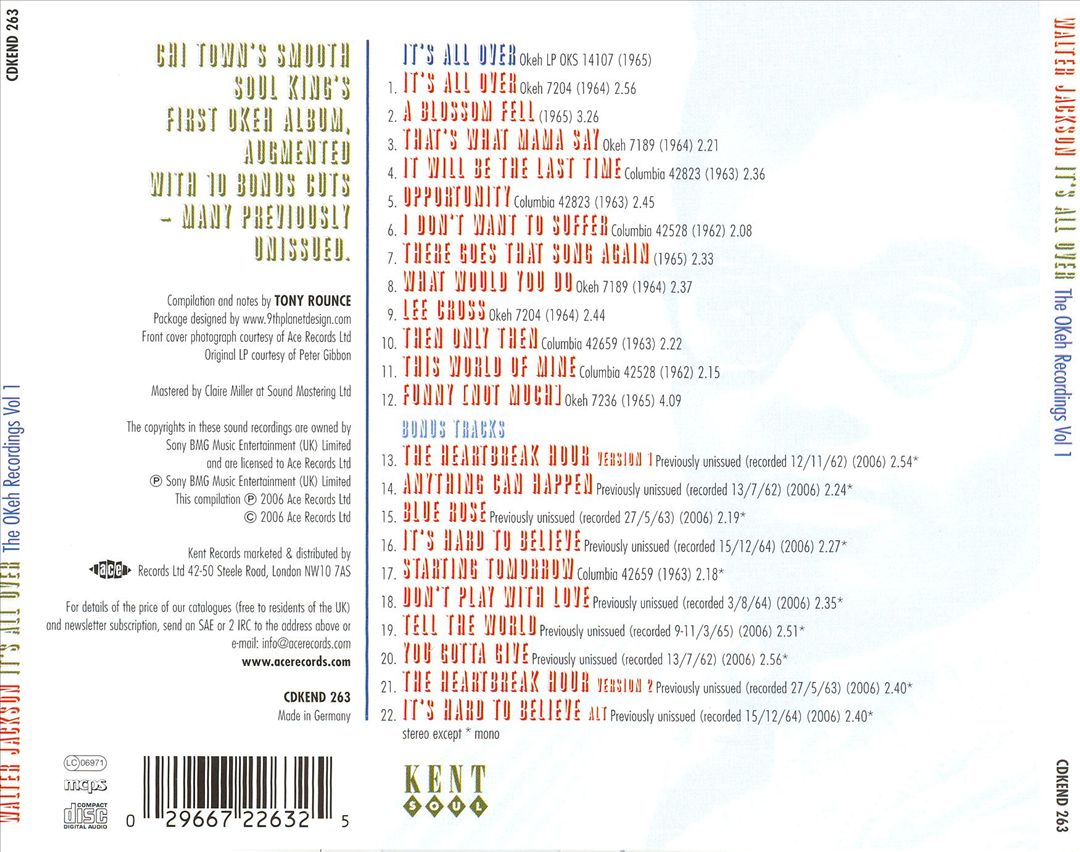 It's All Over cover art