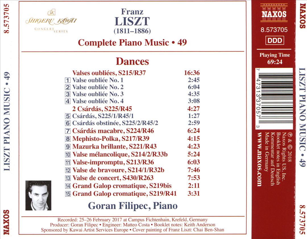 Franz Liszt: Dances cover art