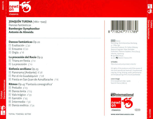 Turina: Danzas fantásticas cover art
