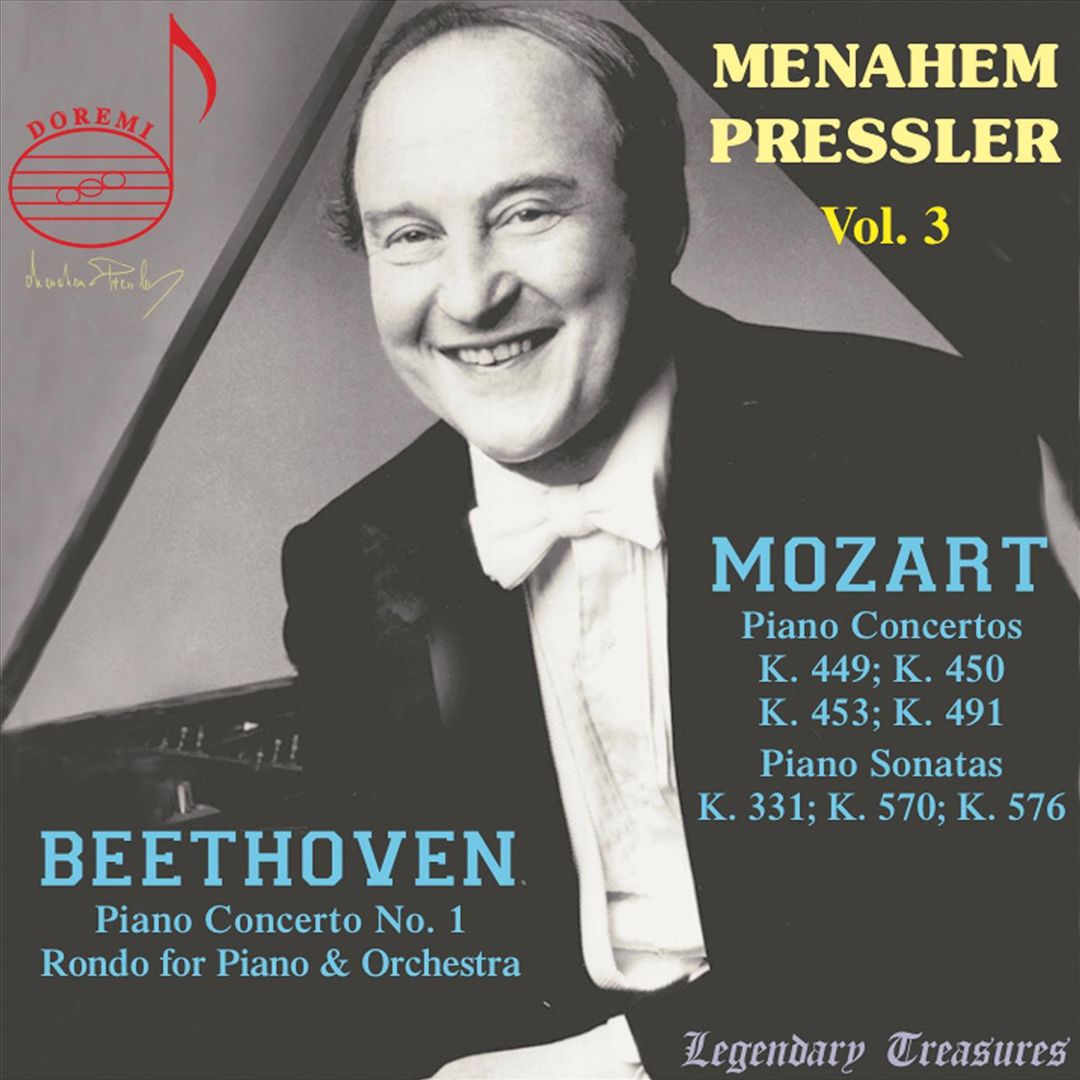 Menachem Pressler, Vol. 3: Beethoven, Mozart cover art