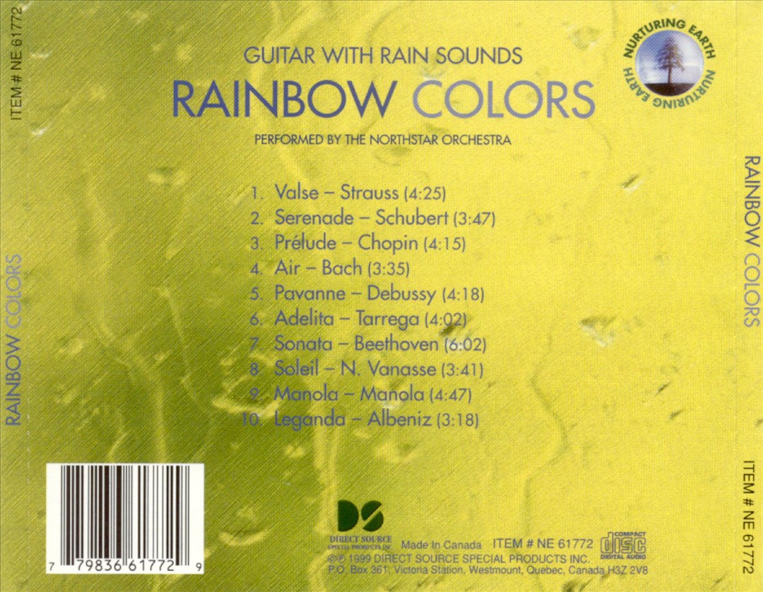Guitar with Rain Sounds: Rainbow Colors cover art