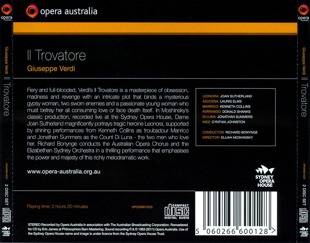 Verdi: Il Trovatore cover art