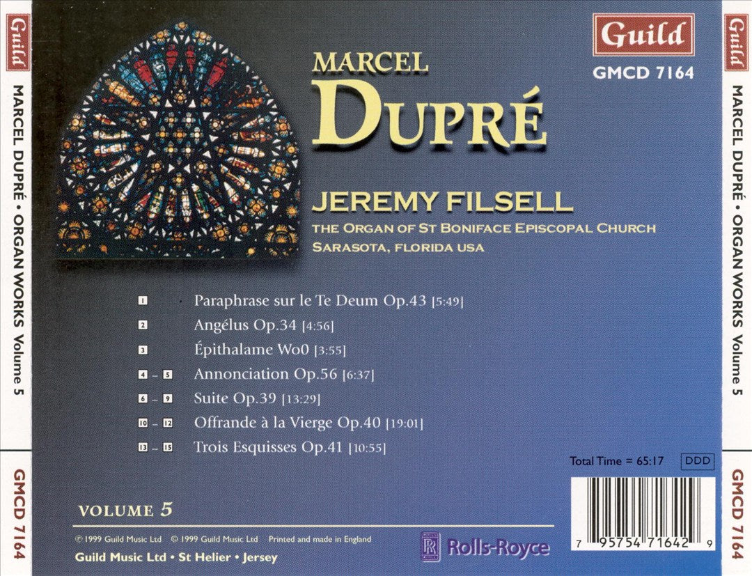 Dupré: Complete Organ Works, Vol. 5 cover art