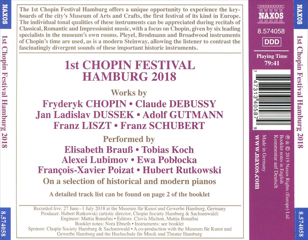 1st Chopin Festival Hamburg, 2018 cover art