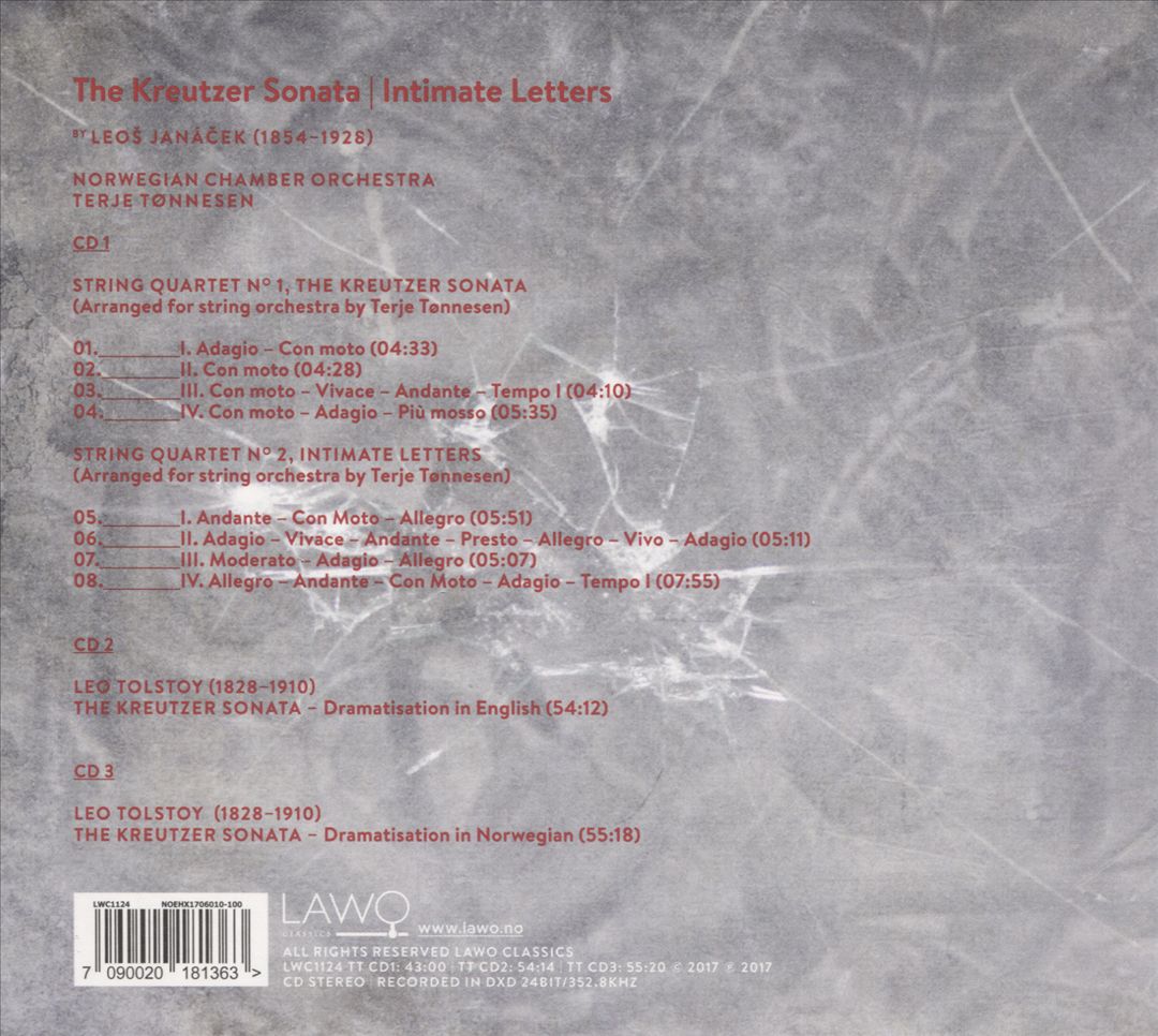 Janácek: The Kreutzer Sonata; Intimate Letters cover art
