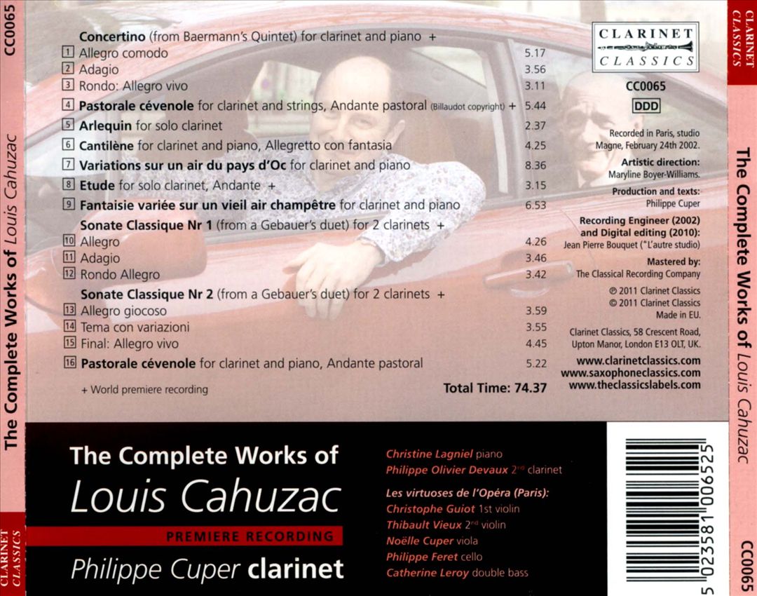 Complete Works of Louis Cahuzac cover art