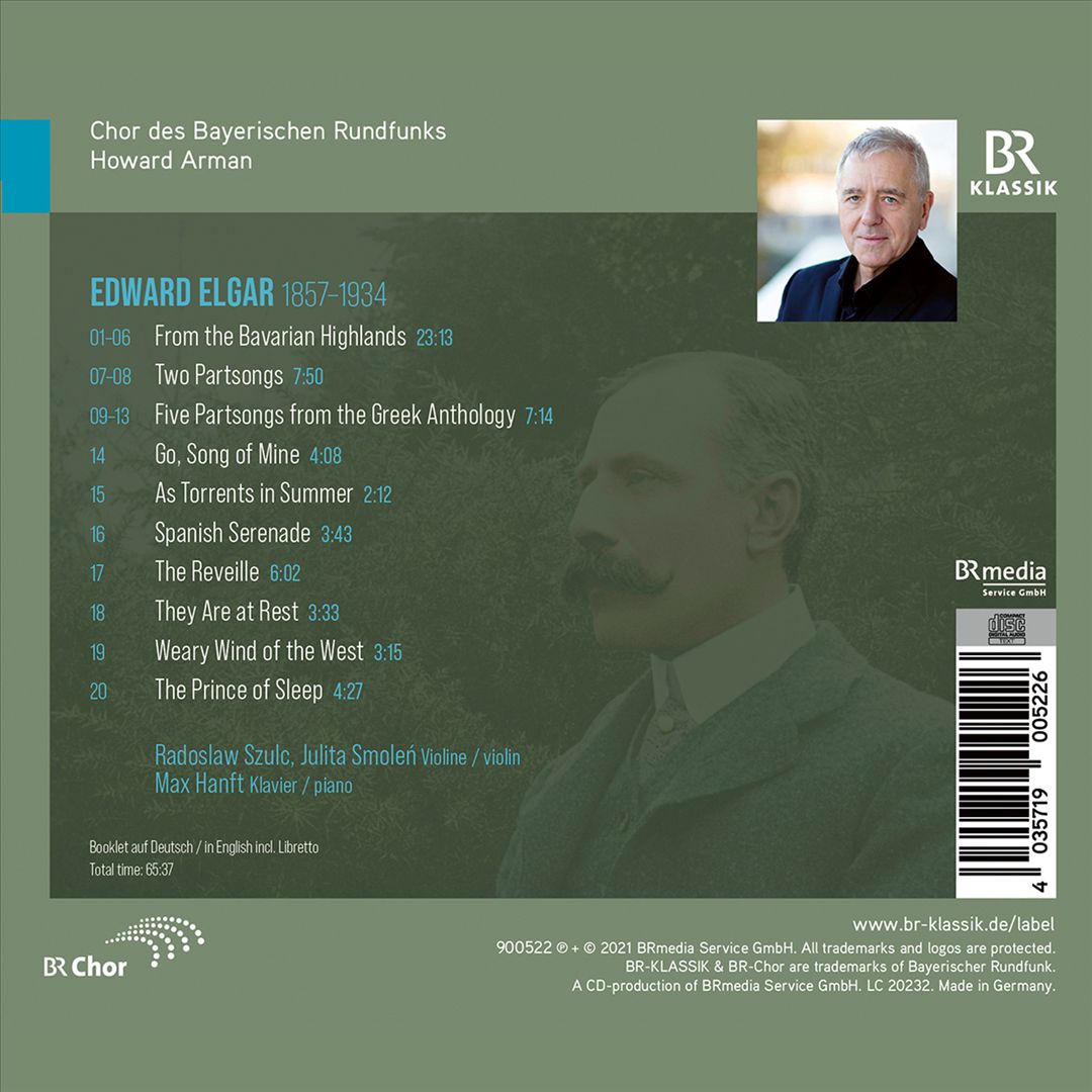 Edward Elgar: Partsongs - From the Bavarian Highlands cover art