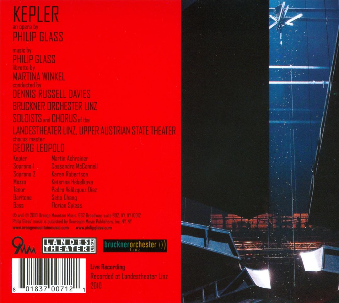 Philip Glass: Kepler cover art