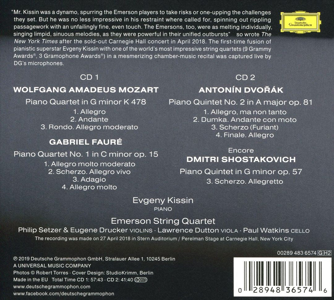 New York Concert: Mozart, Fauré, Dvorák cover art