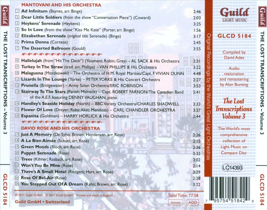 Golden Age of Light Music: The Lost Transcriptions, Vol. 3 cover art