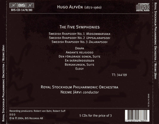Hugo Alfvén: Symphonies Nos. 1-5; Swedish Rhapsodies cover art