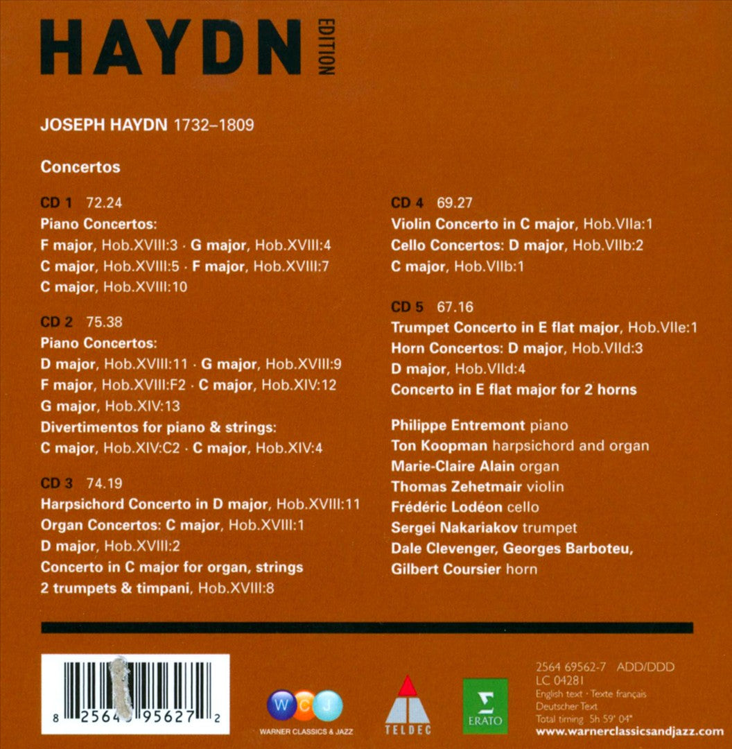Haydn: Concertos for Keyboard, Organ, Cello, Violin, Trumpet, Horn [Box Set] cover art