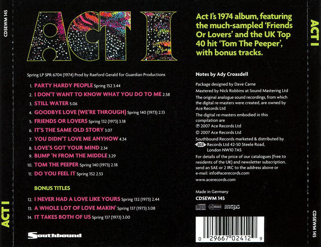 Act One [Southbound] cover art