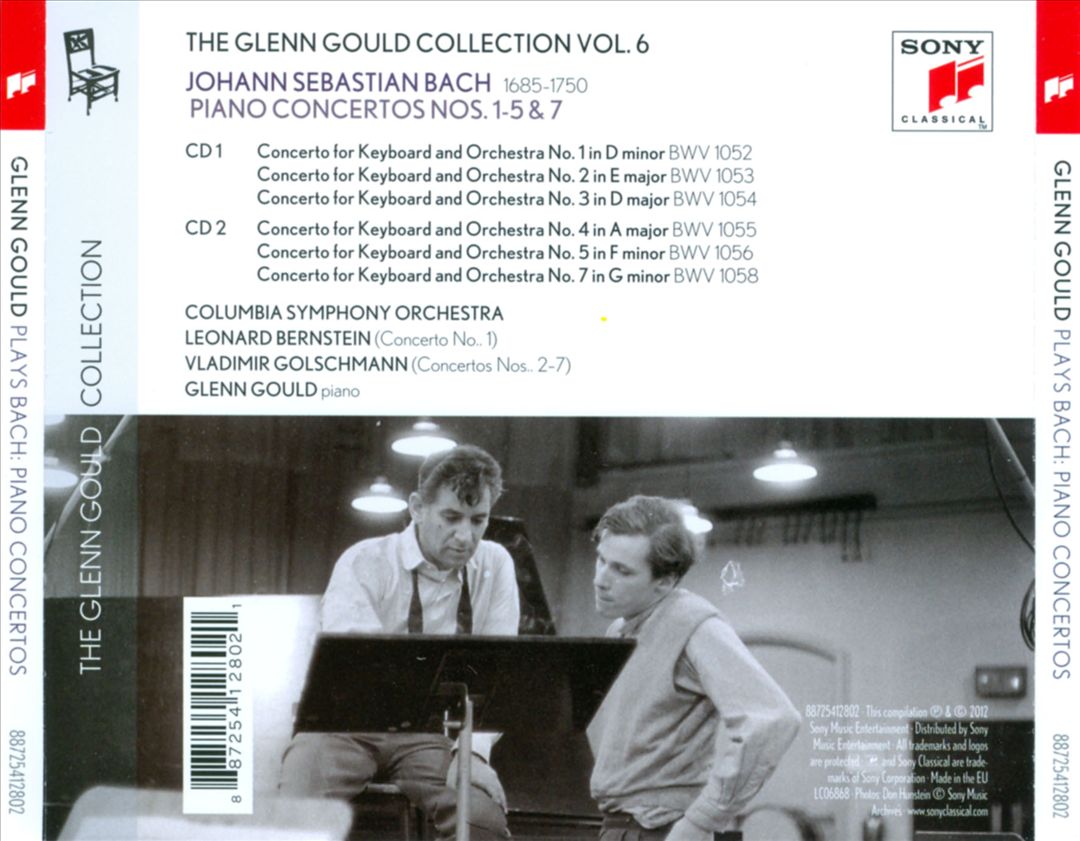 Glenn Gould Plays Bach: Piano Concertos Nos. 1-5 & 7 cover art