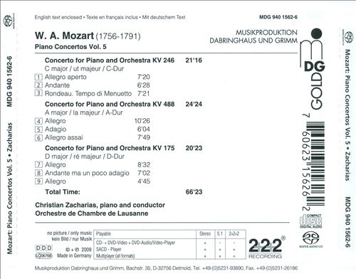 Mozart: Piano Concertos, Vol. 5 cover art