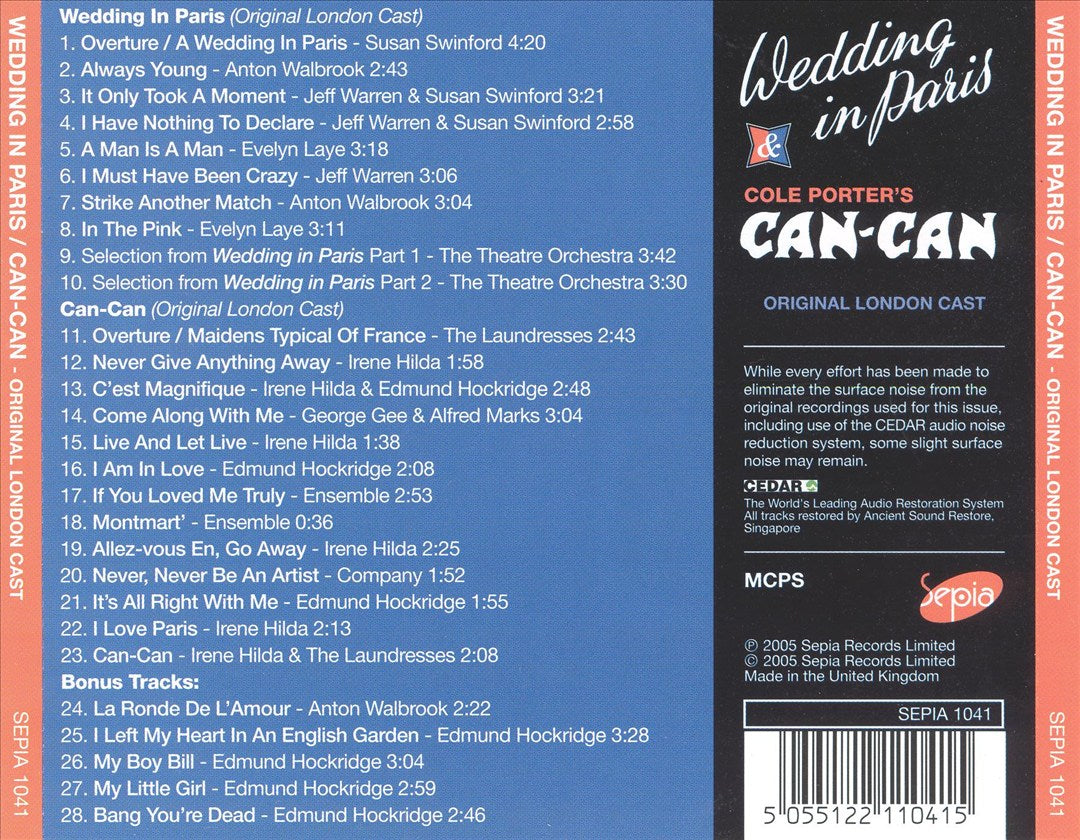 Wedding in Paris / Can-Can (Original London Casts) cover art