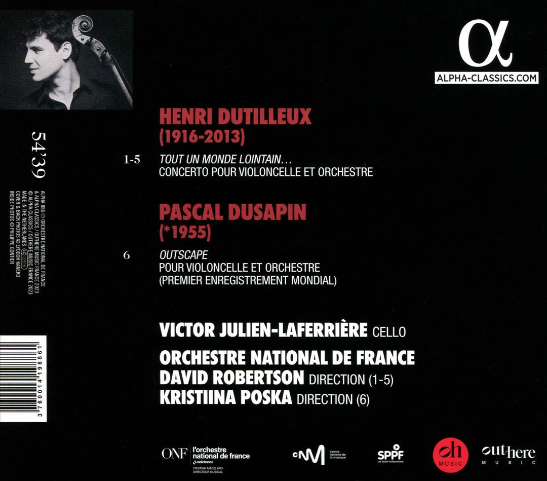 Dutilleux: Tout un monde lointain; Dusapin: Outscape cover art