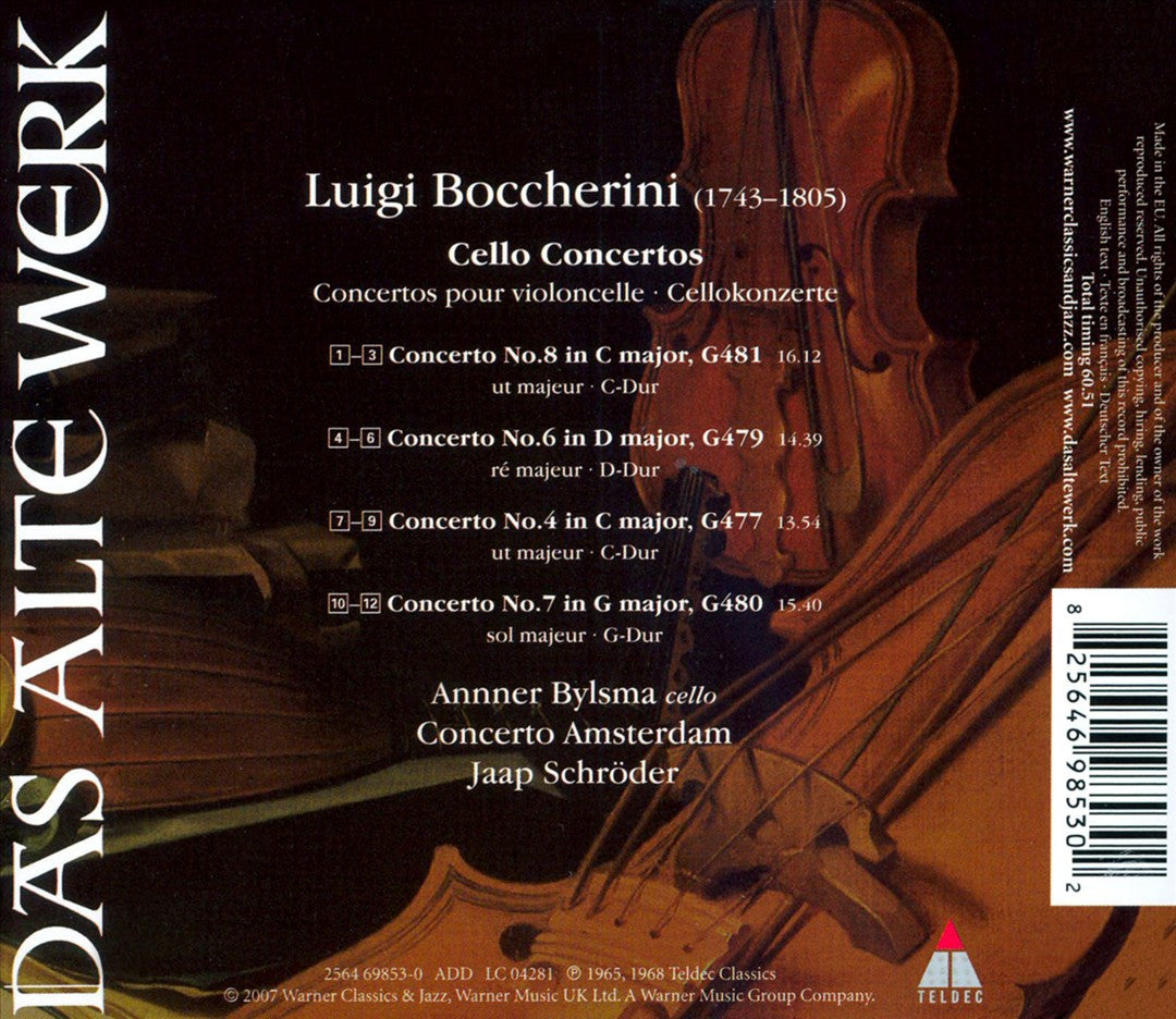 Boccherini: Cello Concertos cover art